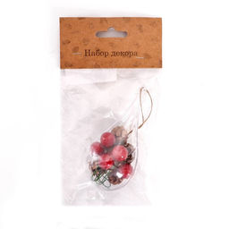 Елочная игрушка с природным декором Капля с шишками - Лесная мастерская фото 6