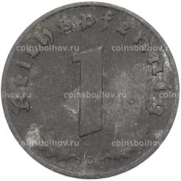 Монета 1 рейхспфенниг 1943 года D Германия