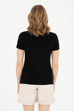 Женская черная базовая футболка Неожиданная скидка в корзине - U.s. polo assn фото 12
