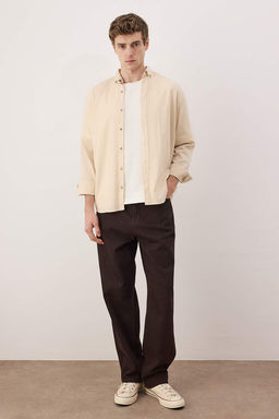 Tas Regular Fit Dokulu Erkek Gomlek TMNAW26GO00015