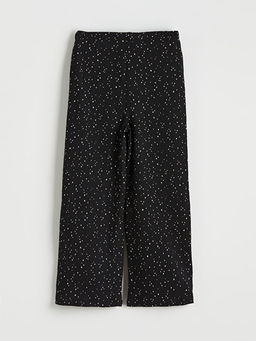 Beli Lastikli Desenli K?z ?ocuk Pantolon