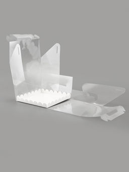 PVC Коробка для торта, прозрачная, 20×20×20 см