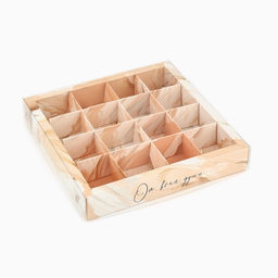Цена за 5 шт. Коробка под 16 конфет с ячейками От всей души, 19 х 19 х 3 см