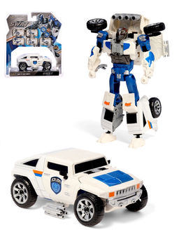 Робот "Полицейский внедорожник", с металлическими элементами, трансформируется