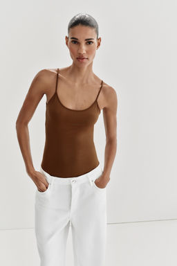 CAMISETA POLIAMIDA TIRANTE FINO / Tostado - Zara фото 11