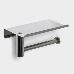 Держатель для туалетной бумаги с полочкой, 18×10×9 см, хромированный