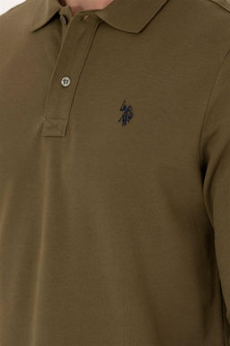 Мужской базовый свитшот цвета хаки Неожиданная скидка в корзине - U.s. polo assn фото 7