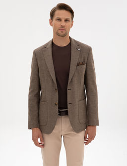 Kahverengi Slim Fit Bal_ks_rt_ Ceket