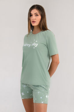 Арт. 9175 Пижама с шортами 42-50 (5шт) Цвет:полынь - Калинка фото 3