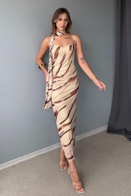 Yesil Fular Detayl? Tul Maxi Orme Elbise TPRSS25EL00314 - Trendyolmilla фото 15