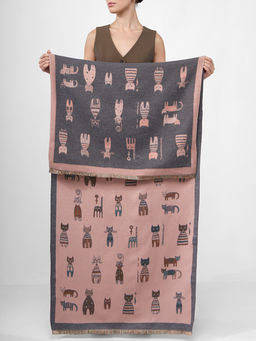 в составе ШЕРСТЬ и КАШЕМИР Большой, мягкий, теплый однотонный двусторонний палантин. - Tantino фото 2