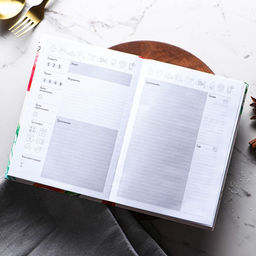 Книга для записи рецептов А5, 80 л. Твердый переплет «Еда как искусство»