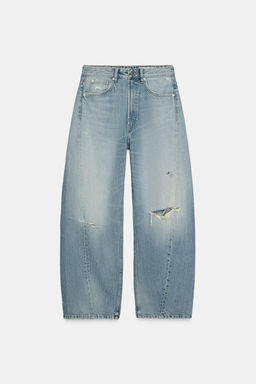 JEANS TRF BAGGY BALLOON TIRO MEDIO / Celeste - Zara фото 8
