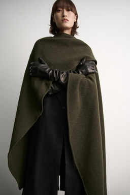ASYMMETRIC WOOL BLEND CAPE ZW COLLECTION - Zara фото 2