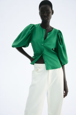 Blusa en mezcla de lino - H&m фото 13