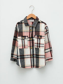 Ekose Uzun Kollu Gabardin K?z ?ocuk G?mlek