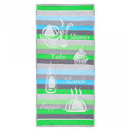 Полотенце кухонное 30х70см, пестротканое, плотность 200гр/м2, хлопок 100%, "Мой день", цвета микс (Россия)