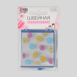 Цена за 2 шт. Игольница магнитная «Пуговки», 7×8 см, голубая