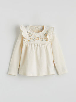 Nak?? Desenli ?spanyol Pa?a K?z Bebek Bluz ve Tayt