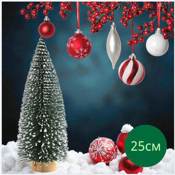 Елка декоративная 25см со снегом