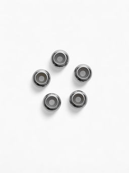 Цена за 5 шт. Шарм разделитель для бусин Стоппер, цвет серебро