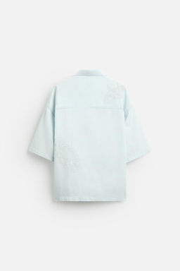 SHIRT WITH FLORAL EMBROIDERY - Zara фото 8