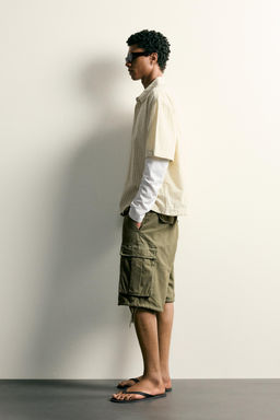 BERMUDA CARGO RELAXED FIT / Verde - Zara фото 4