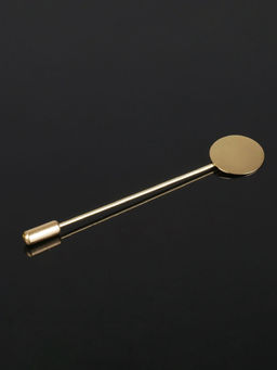Основа Брошь-игла L= 7.2 см, площадка 1.5 см (набор 5 шт.), цвет золото