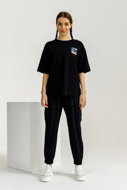 Футболка Хлопок Черный - Anta фото 4