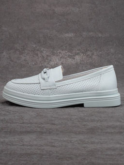 03-HY16-2D LT. BLUE Лоферы женские (натуральная кожа)