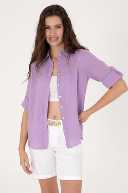 Kad_n Lila Uzun Kollu G_mlek Sepette S_rpriz _ndirim - U.s. polo assn фото 3