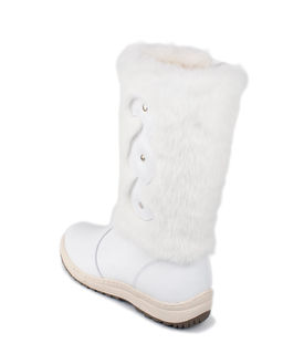 Унты женские на литой подошве., Белые.Молния