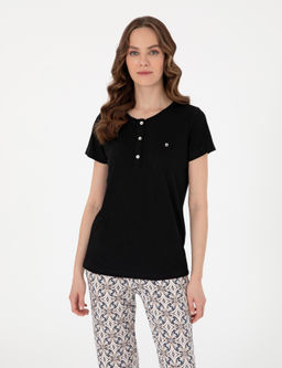 Siyah K_sakollu Pijama Tak_m_ - Pierre cardin фото 3