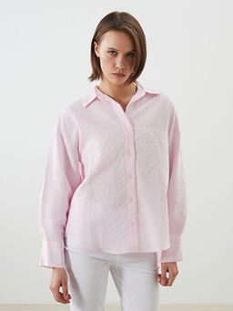 ?izgili Oversize Poplin Kad?n G?mlek