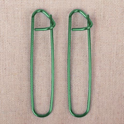 Набор вспомогательных булавок для вязания, 9 см, 5 шт., зелёный