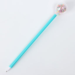 Цена за 12 шт. Ручка Пайетки, синие чернила, МИКС - Simaland фото 2