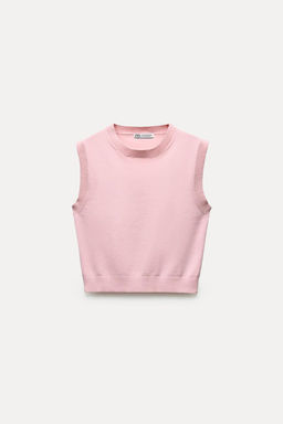 SLEEVELESS PLAIN KNIT TOP - Zara фото 10