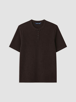 Henley Yaka Dokulu Erkek Ti??rt