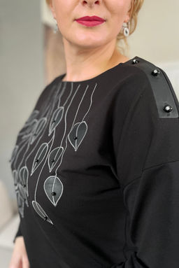 Джемпер Rumoda 2162 черный/длинный рукав  фото 5