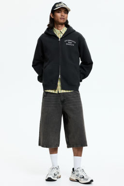 Chaqueta sudadera estampada con capucha Loose Fit - H&m фото 7
