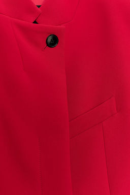 BLAZER CROPPED MANGA CORTA ZW COLLECTION / Rojo - Zara фото 7
