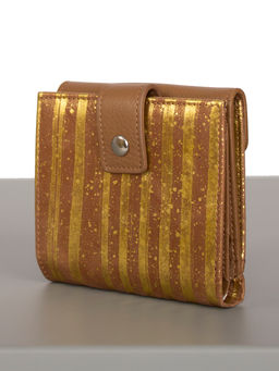 LACCOMA кошелек LA-2080-коричневый-золото натуральная кожа  фото 2