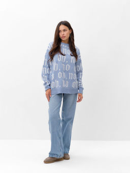 Джемпер женский MIST Knitwear, размер 48-50, голубой
