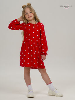 Платье Моана белые сердца на красном - Sovalina фото 7