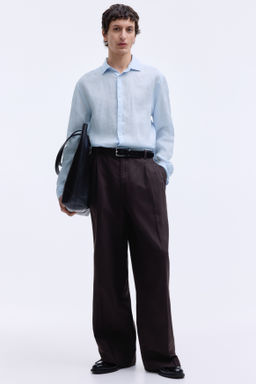 Camisa de lino Slim Fit - H&m фото 10