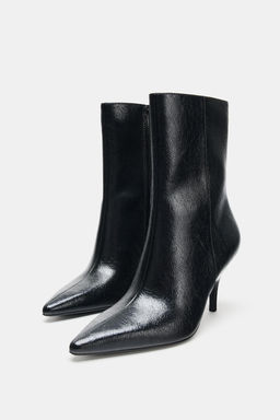 CRACKLED HEEL ANKLE BOOTS - Zara фото 8