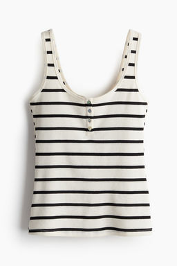 Top de tirantes en canale con tapeta de botones - H&m фото 5