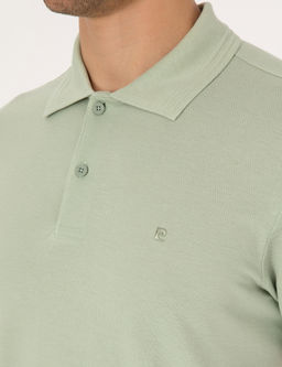 _a_la Slim Fit %100 Pamuk K_vr_lmaz Polo Yaka Basic Ti__rt