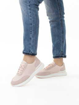 03-YH316-2 PINK Кроссовки женские (натуральная кожа)
