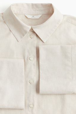 Camisa en mezcla de lino - H&m фото 7